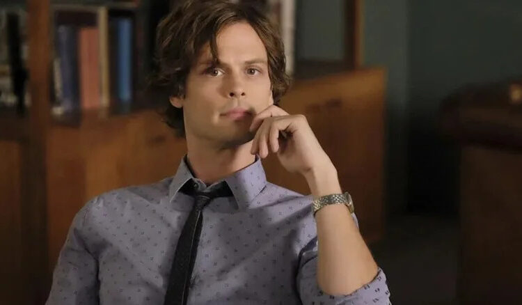 Spencer Reid sitting in his office on "Criminal Minds" (2005-2020)