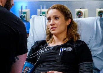 Bekker lays in a hospital bed in "Chicago Med" (2015-present)
