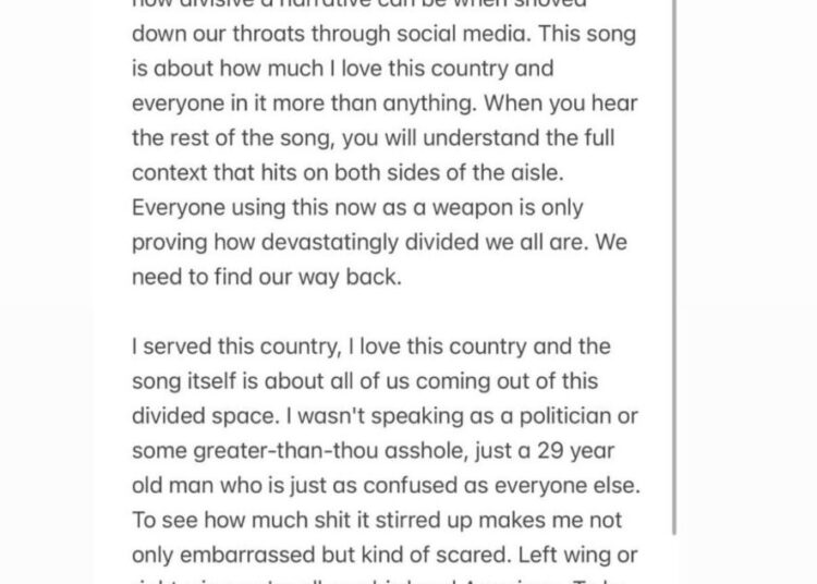 Zach Bryan statement