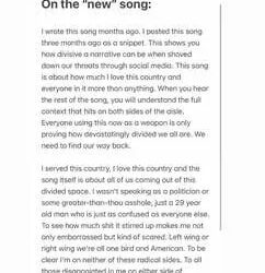 Zach Bryan's Instagram story about the "new" song.
