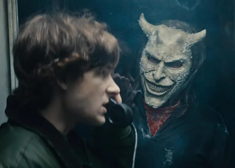 In “Black Phone 2,” Ethan Hawke reprises his role as a serial killer known as “The Grabber.” IMDB
