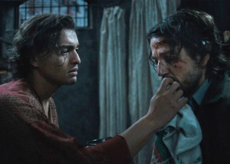 Tonatiuh, left, and Diego Luna in a scene from "Kiss of The Spider Woman."