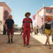 Jacob Romero as Usopp, Taz Skylar as Sanji, Iñaki Godoy as Monkey D. Luffy, Emily Rudd as Nami, Mackenyu as Roronoa Zoro in season 2 of Netflix's 'One Piece.'