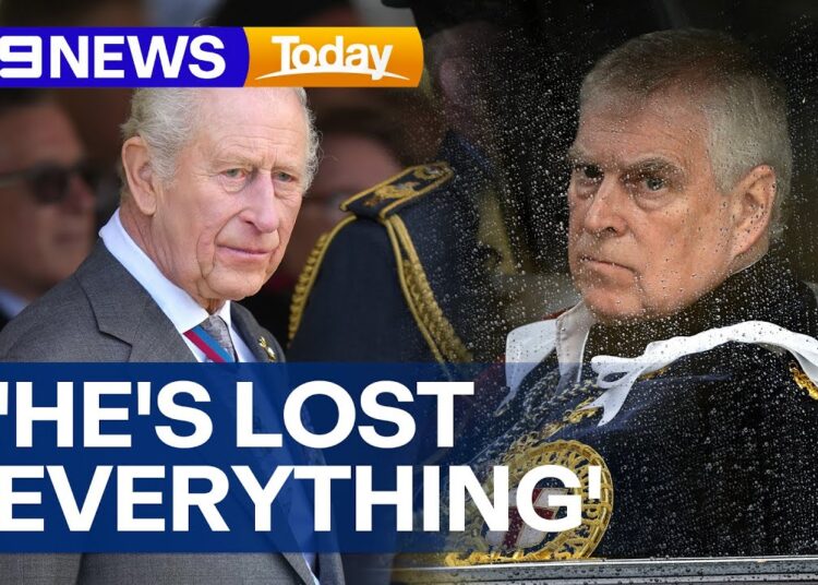 Prince Andrew ‘LOSES EVERYTHING’ Royal Expert breaks down shock news | 9 News Australia