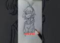Making Anime Girl Drawing SIMPLE 👧✨ #art #shorts #foryou #tutorial #satisfying #howto #anime #draw