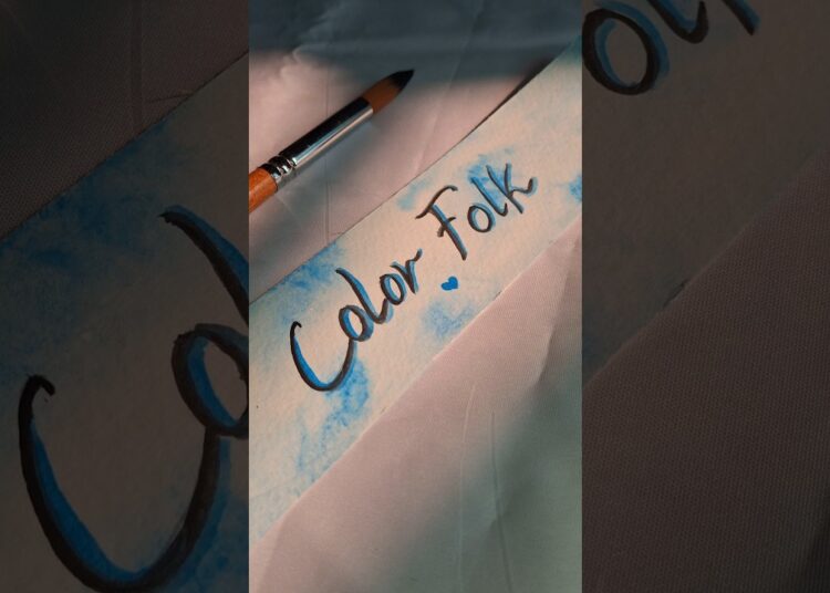 “Painting My Watercolor Signature Banner 🎨#artshorts #art #painting #artvideo #watercolor #artist