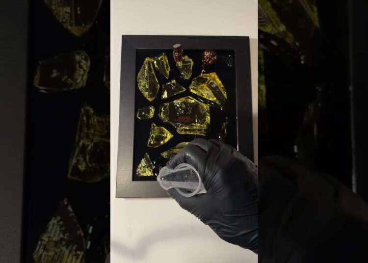 Versace Eros Energy Broken Bottle Art #art #perfume #artist #cologne #satisfying #asmr