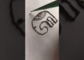 mehndi design elephant 🐘 banane sikhe #mehndi #art