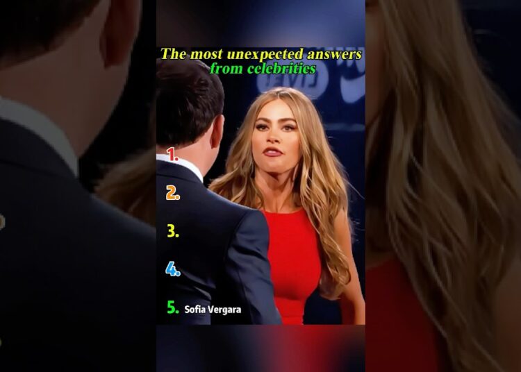 The most unexpected answers from celebrities#SofiaVergara#celebrity #usa #funny