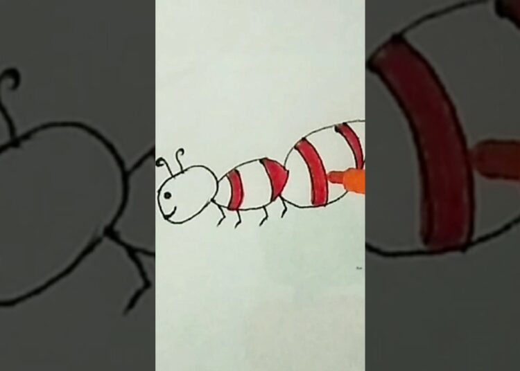 easy ant drawing#antizoo #cute #art #drawing #easy #music #trending #painting #viral