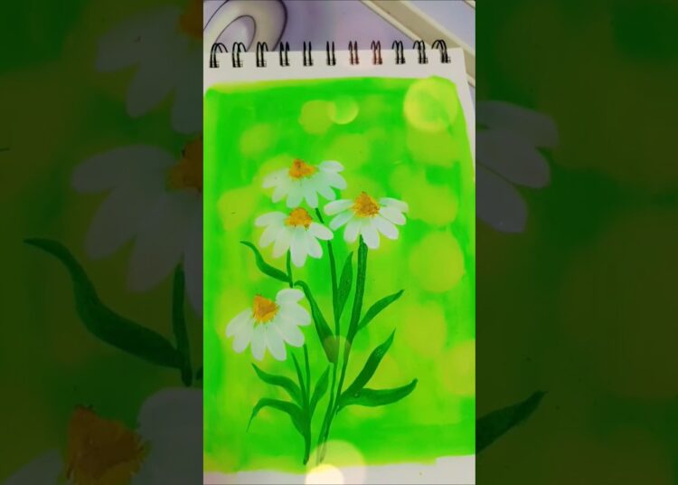 water painting art #flower #shorts #trending #viral #itscreativemanju #shortsfeed #artist #beaitiful