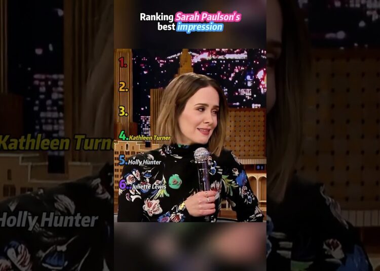 Ranking Sarah Paulson’sbest impression#sarahpaulson#funny#kathleenturner#impressions#celebrity