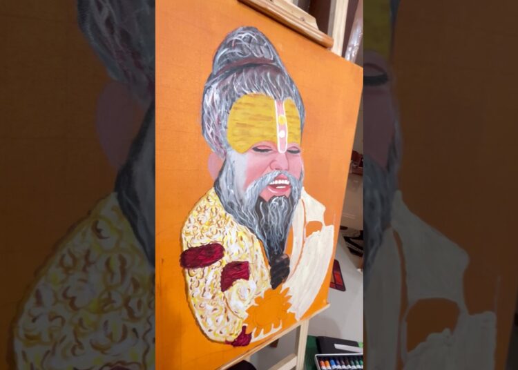 Premanandji Maharaj painting ❤️ #viral #art #treanding #yt #artist #painting #artwork #love #foryou