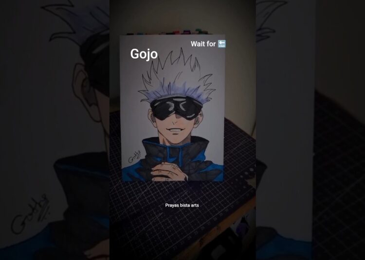 Drawing Gojo.#art #animedrawing #drawing #anime #gojo #shorts