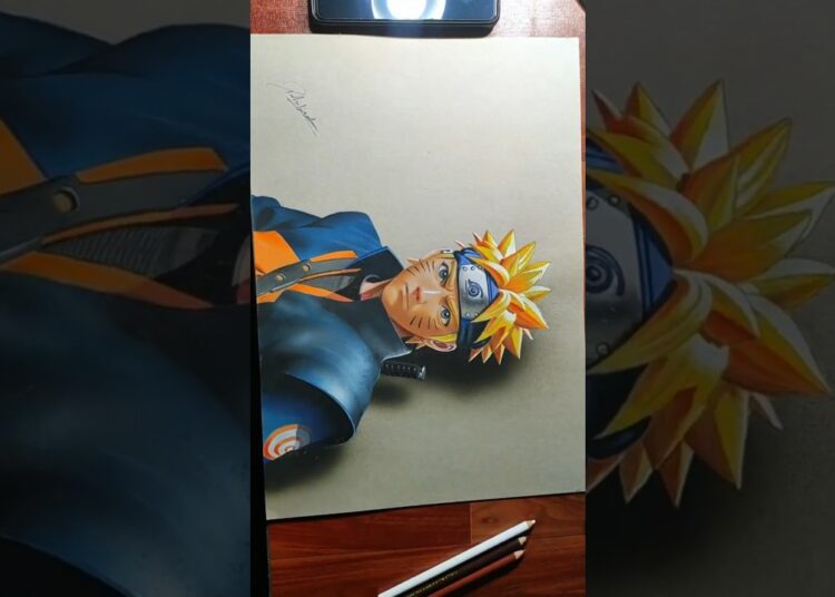 i Draw Naruto in Real Life #shorts #shortsart #art #artist #anime naruto #drawing #rahiljindran