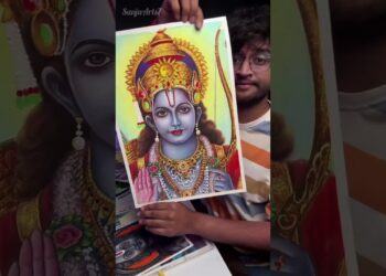 This Artist Showed The Drawings of Shree Ram Ji Made Throughout His Career #shortsvideo