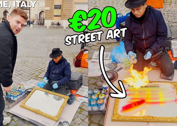 I Gave a Street Artist in Rome €20 Euro to Paint my Mirror