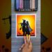 🦚 Radha Krishna Silhouette Drawing 🌅 | Easy Sunset Love Art with Oil Pastels