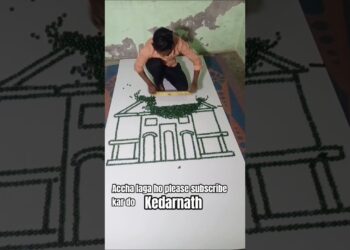 kanche se kedarnath Mandir|| #art#deepaktelented#kedarnathmandir#youtubeshorts #drawing #artist