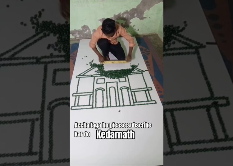 kanche se kedarnath Mandir|| #art#deepaktelented#kedarnathmandir#youtubeshorts #drawing #artist