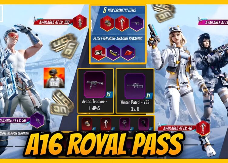 🔥 BGMI A16 ROYAL PASS 1 TO 100 REWARDS – UPGRADE WEAPON AND OUTFITS IN 4.1 UPDATE