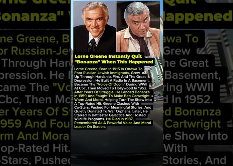 Lorne Greene. “Bonanza.” #shorts #celebrity #famous #hollywood