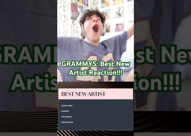 BEST NEW ARTIST GRAMMY REACTION!! #addisonrae #katseye #sombr #alexwarren
