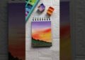 Paint Sunset Landscape With Me✨🍃#art#painting#sunset#artist#shorts#viralshorts#youtubeshorts