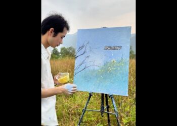 Twig Painting Art ILLUSION #creativity #painting #drawing 251110