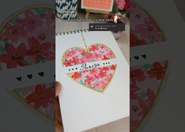 Grateful for every one of you 💖 #watercolor #nameart #illustration #artist #shortsviral #ytshorts