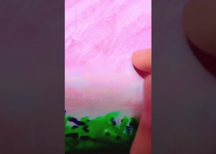 beautiful nature drawing oil pastel colours 🌉✨✨ #art # ytshorts