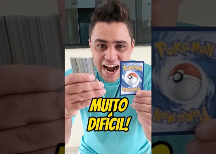 BAFÃO IMPOSSÍVEL: CARDS POKEMON MUITO PESADO… #shorts #bafao #pokemon