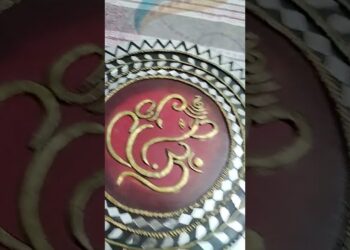 Ganpati bappa morya #art #mirror work#shorts#