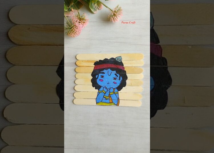Cute Krishna Drawing Art Janmashtami Special 👃 #shorts #krishna #art #drawing #cartoon #janmashtami