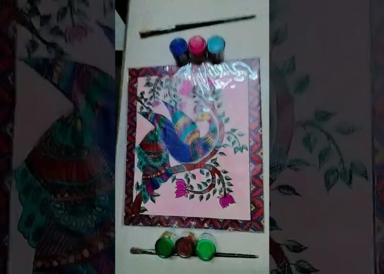 Madhubani art 🎨#art painting#shorts#