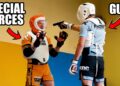 8 Martial Artists vs Armed Attacker