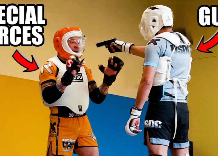 8 Martial Artists vs Armed Attacker