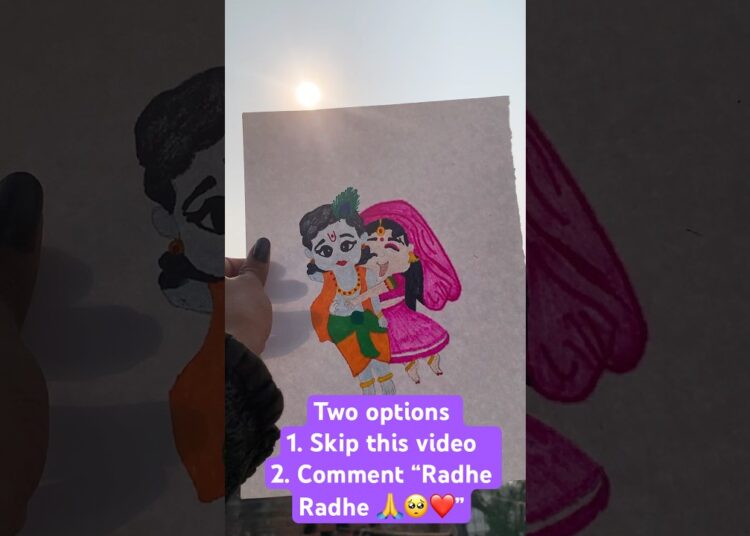 Radha Krishna art 🫶 #shorts #artist #radhakrishna