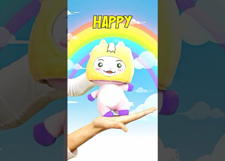 I Am Happy, I Am Sad! 🎵 LankyBox Kids Plushie Music Song! #shorts