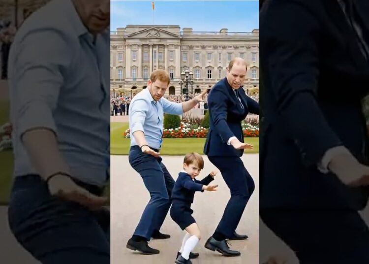 Louis dances, all join!#royal #princewilliam #princeharry #princelouis #dance #royalfamily