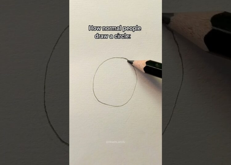 Artists drawing a circle be like: #shorts #artist