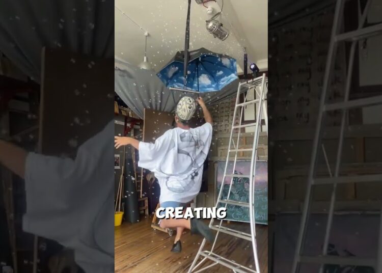 The Artist Who Paints While Jumping 🎨😳
