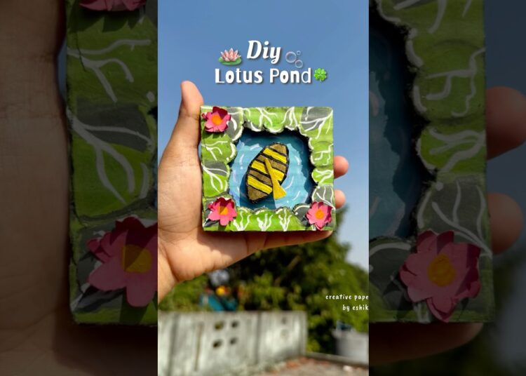 Diy Lotus pond 🪷🛶🍀🫧#shorts #youtubeshorts #diy #art #artist #viralvideo #trending