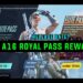 BGMI A16 ROYAL PASS REWARDS/ A16 ROYAL PASS 1 TO 100 RP REWARDS /BGMI A16 RP KAB AAYEGA RELEASE DATE