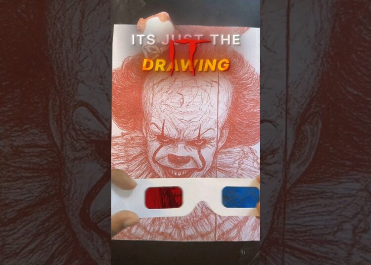 Pennywise transformation 3D Glass Art
