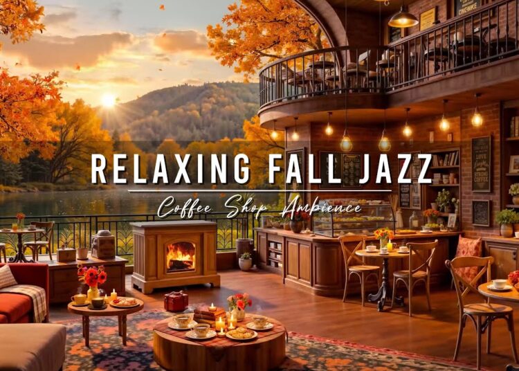 Relaxing Jazz Instrumental Music 🍂 Cozy Fall Morning with Smooth Jazz Music at Coffee Shop Ambience