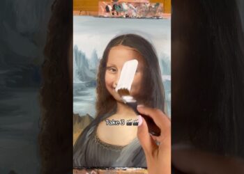 Painting Mona Lisa with a different smile 🥰 #artchallenge