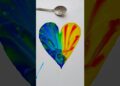 Satisfying blue red heart ❤️art #shorts #short #shortvideo #shortsfeed #art #artist #trending #trend