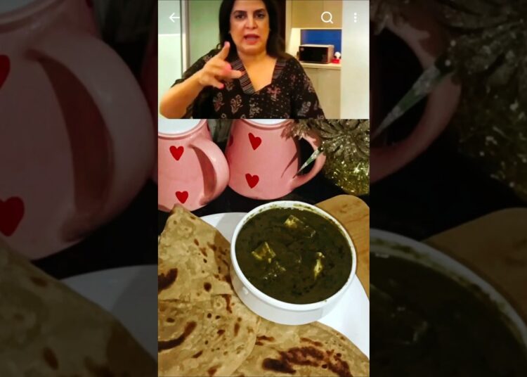 Farah Khan favourite palak paneer recipe #celebrity cooking  video #subscribe #cooking #cookwithurwa