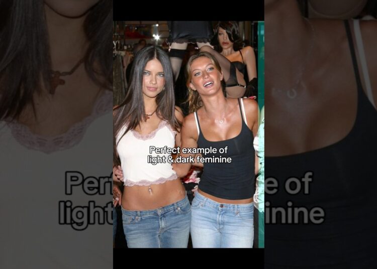 Perfect example of dark and light feminine😩✨ #feminine #celebrity #model #goviral #shorts
